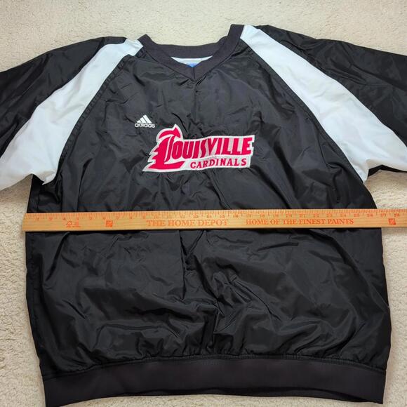 Vintage Y2K Adidas Louisville Cardinals Pullover Windbreaker Lined Jacket Large - Picture 10 of 10